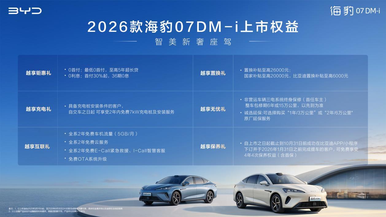 2026款海豹07DM-i亮相湖南车展售14.98万起