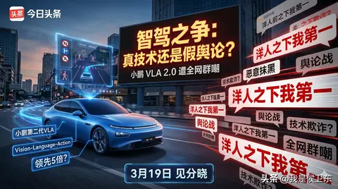 智驾圈也玩队形？小鹏VLA 2.0被群嘲，是技术翻车还是恶意抹黑？